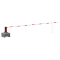 Mobile manual barrier | barrier arm length: 7000 mm | triangular lock and profile cylinder lock